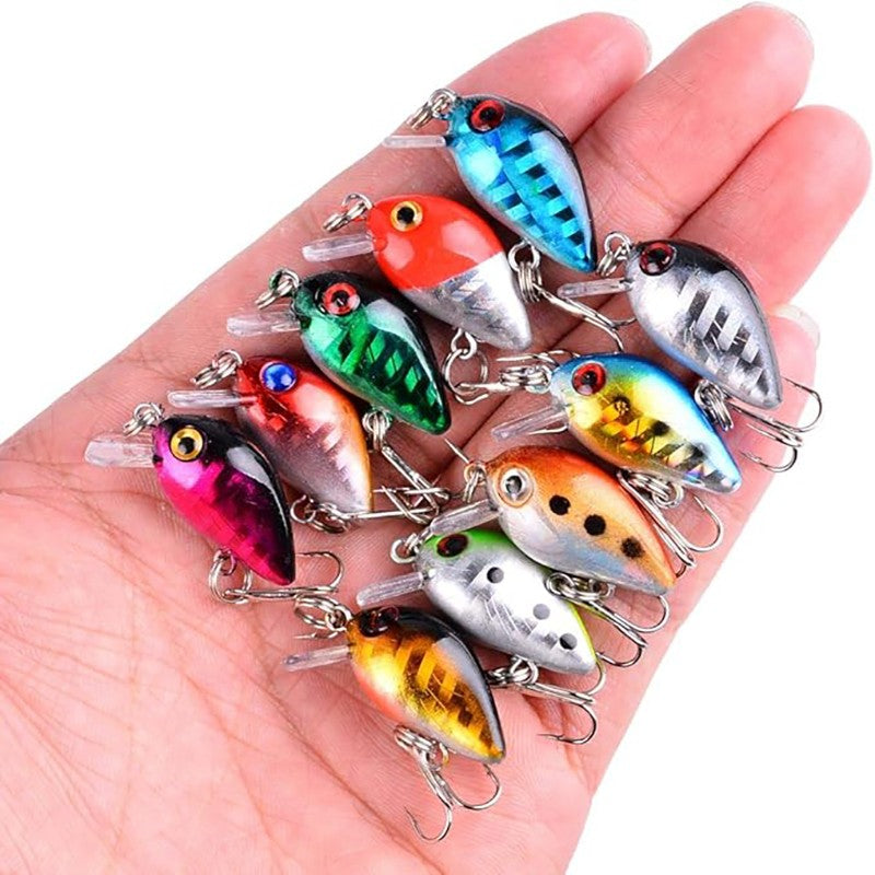 48-Piece Fishing Lure Set, Hard Minnow Baits for Freshwater & Saltwater