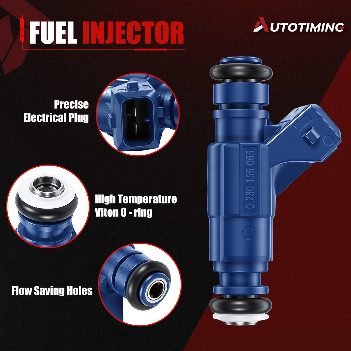 Fuel Injectors Set of 4 Compatible with 2001-2006 Audi A4 1.8L