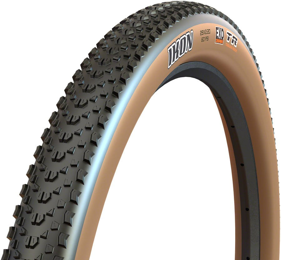 Maxxis Ikon 26 x 2.2 Tubeless Mountain Bike Tire - Dual EXO Black/Dark Tan 2 Pack
