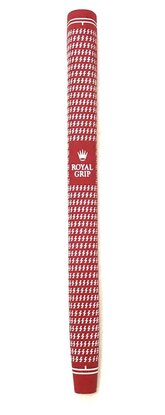 Lamkin Crossline Paddle Putter Grip - Red with Royal Logo, Medium Firm Tacky Feel