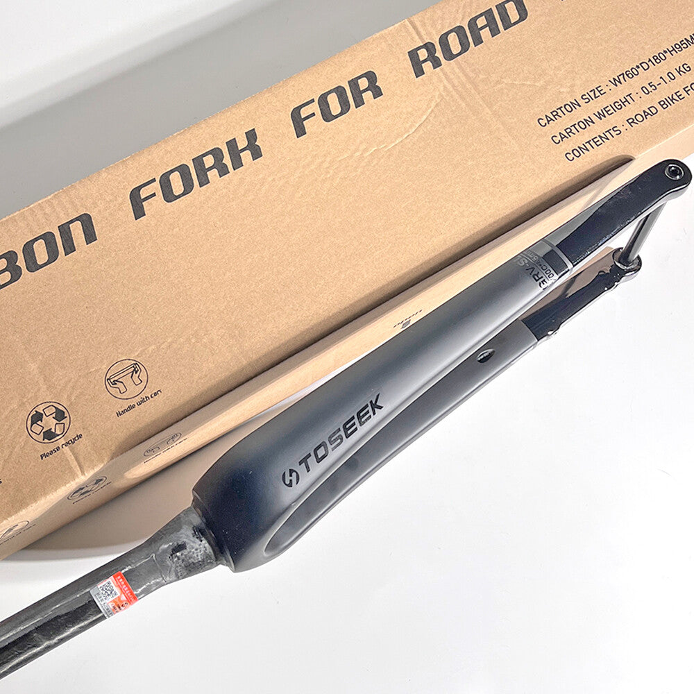 700C Carbon Fiber Gravel Bike Fork Disc Brake 100x12mm Tapered Steerer