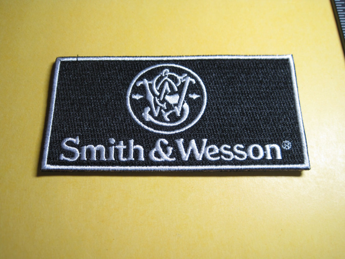 Firearms Vest Patch 2x4 Inch Black Hook Back Gun Patch