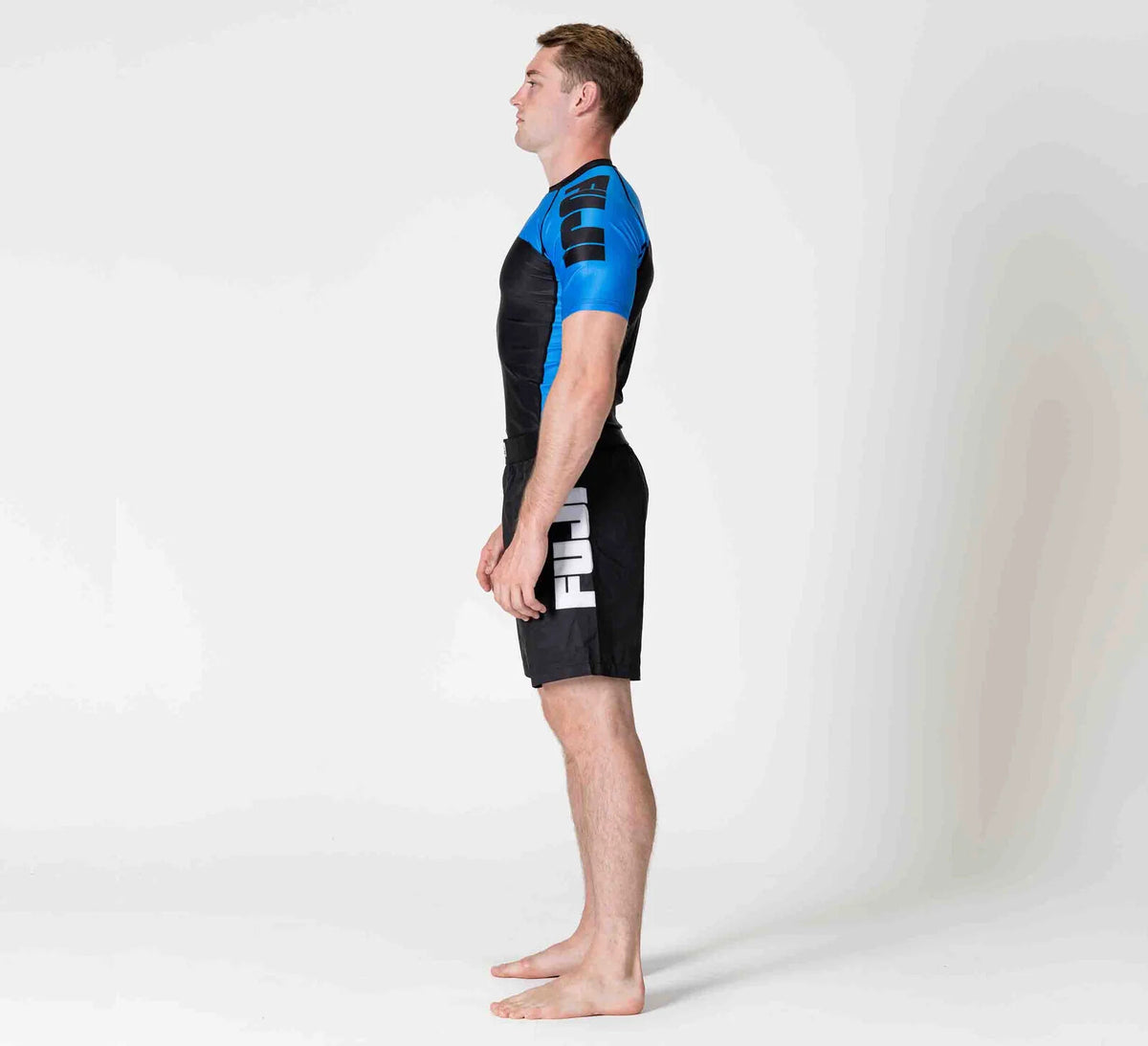 IBJJF Ranked Short Sleeve Rashguard for Jiu Jitsu - Blue