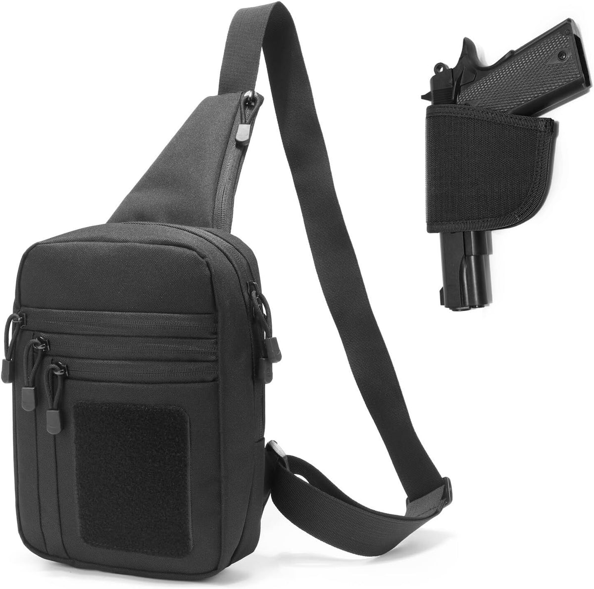 Concealed Carry Tactical Sling Bag with Holster - Water-Resistant Chest Pack