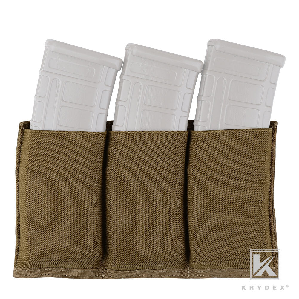 Tactical Triple Mag Pouch for 5.56 Magazines Open Top MOLLE Webbing