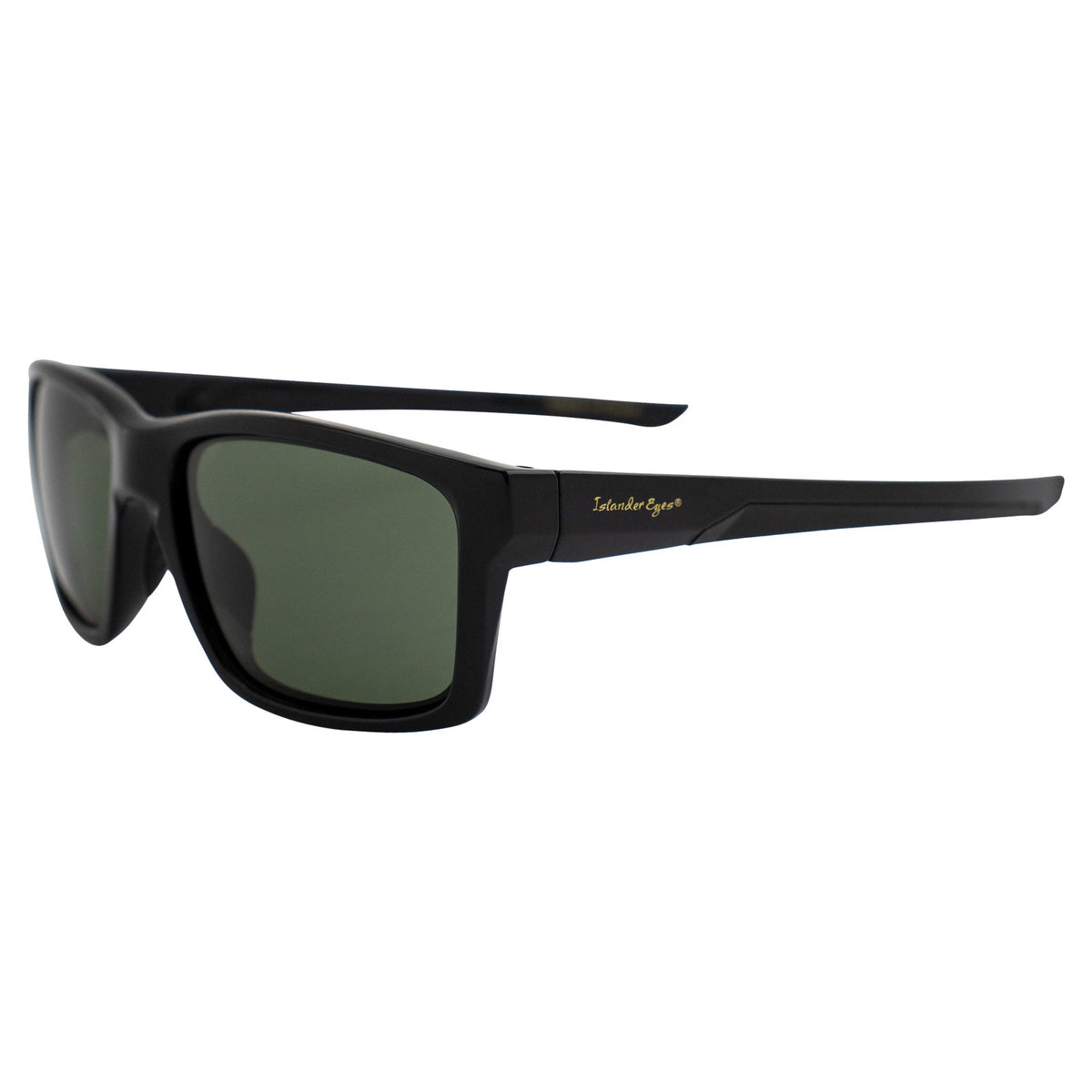 Polarized Square Sunglasses with Black Frame and Grey Lenses - UV Protection