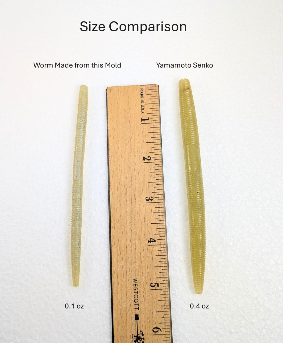 5-Inch Soft Plastic Worms for Fishing Baits - Senko Style, Injection Mold Set