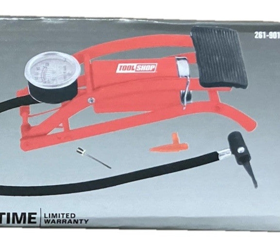 High Pressure Foot Pump for Tires, Balls & Inflatables - 100 PSI