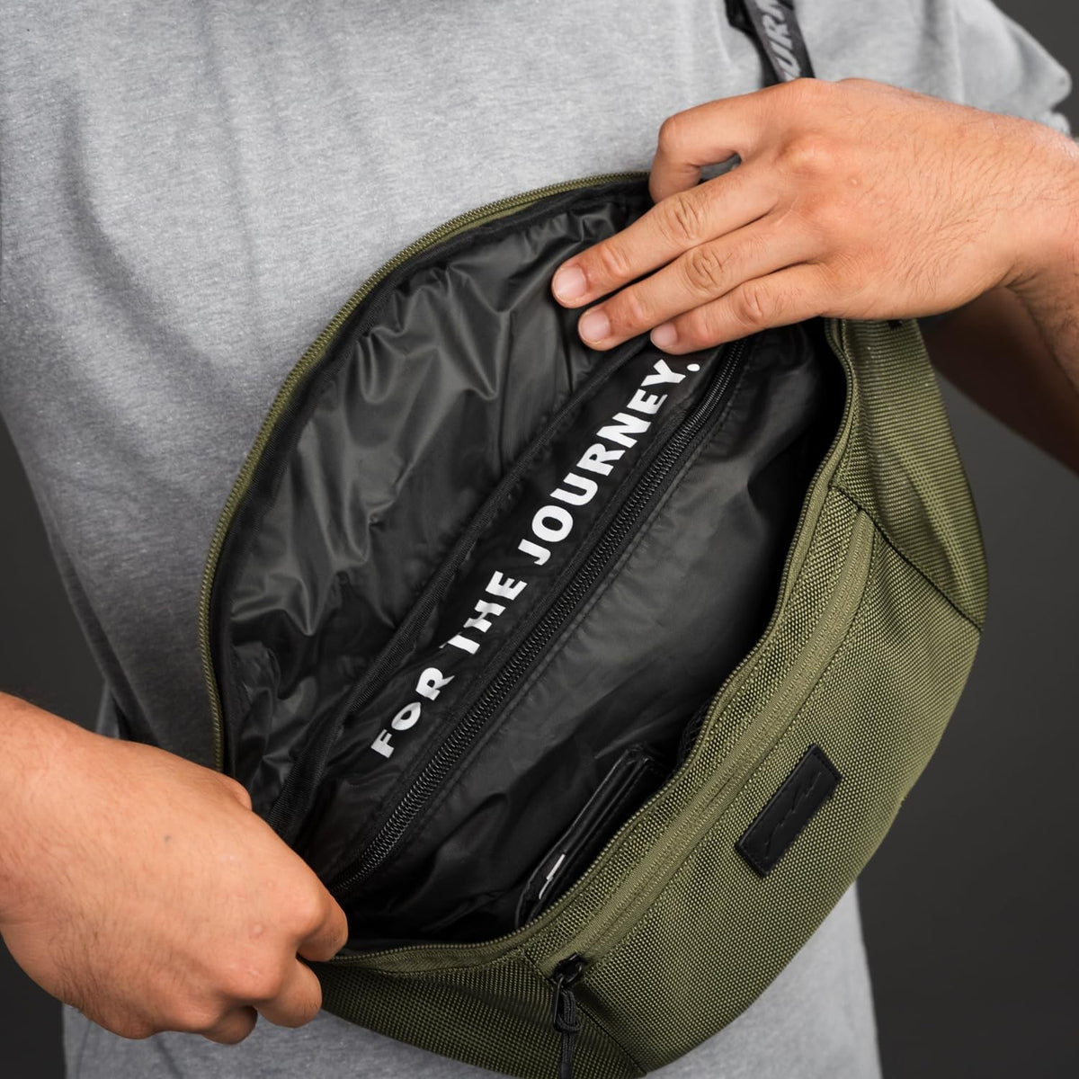 Jiu Jitsu Waist Pack with Wet Gear Compartment - Crossbody Fanny Bag Olive