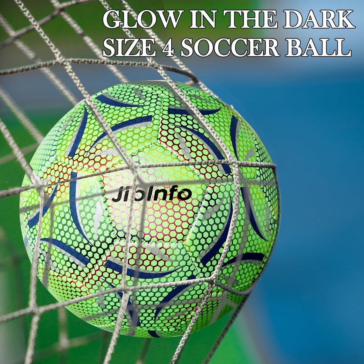 Glow in The Dark Size 4 Soccer Ball - Light Up Luminous Soccer Ball for Indoor & Outdoor Play