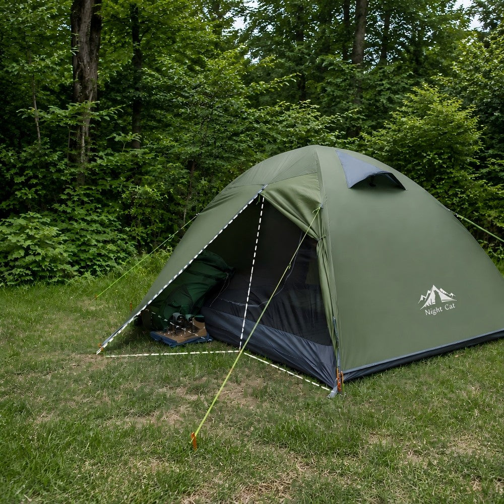 Lightweight 2-Person Waterproof Backpacking Tent with Rainfly and Poles