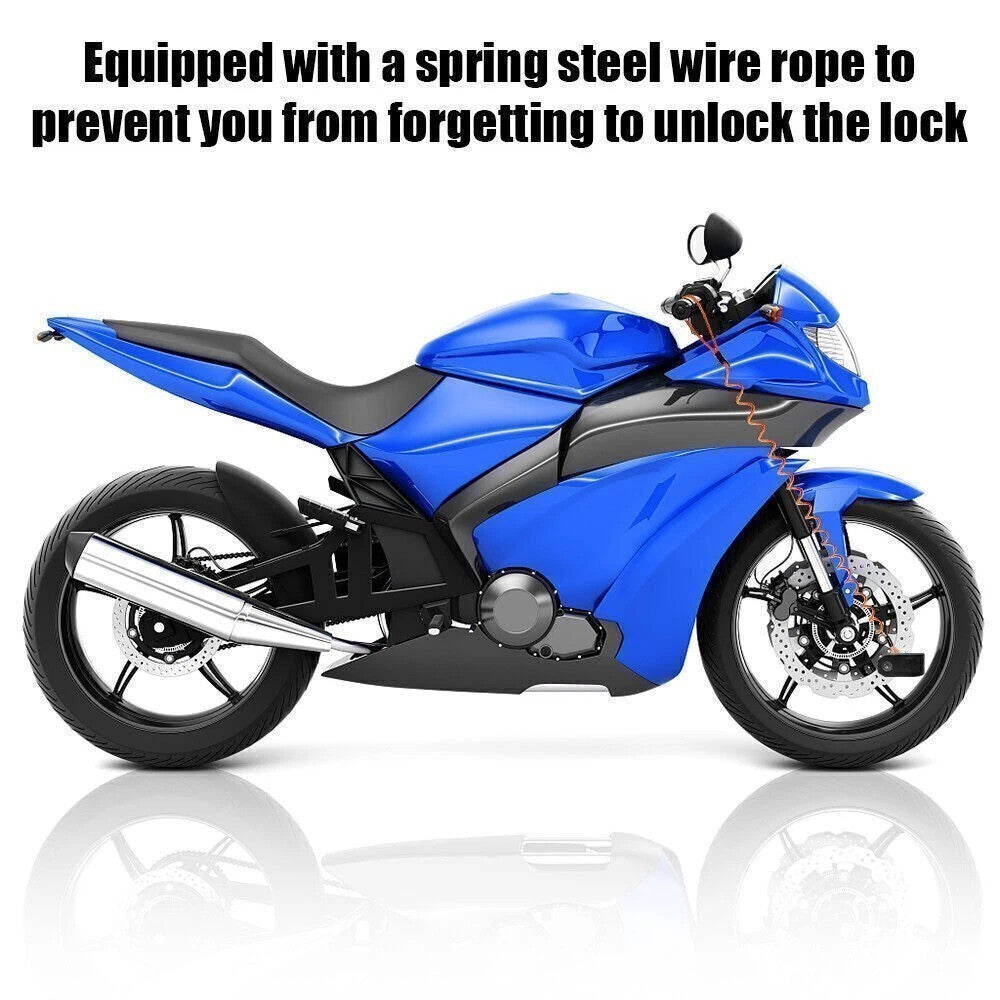 Waterproof Motorcycle Bicycle Disc Brake Lock with Alarm - Anti-Theft Security