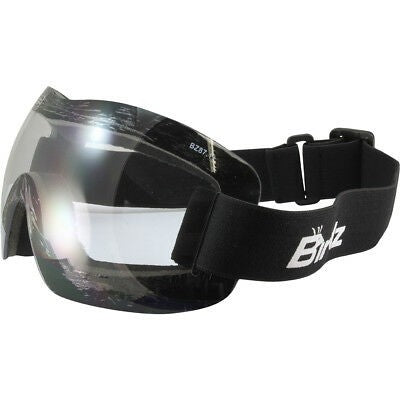 Motorcycle Skydiving Goggles with Clear Safety Lens - Padded Protective Eyewear