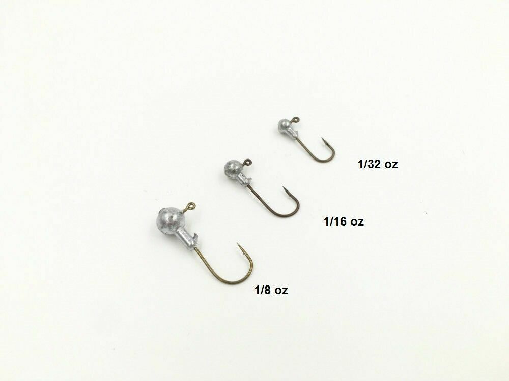 Fishing Jig Heads 50 Pack - Sharp, Durable Artificial Lures for Crappie & Bass