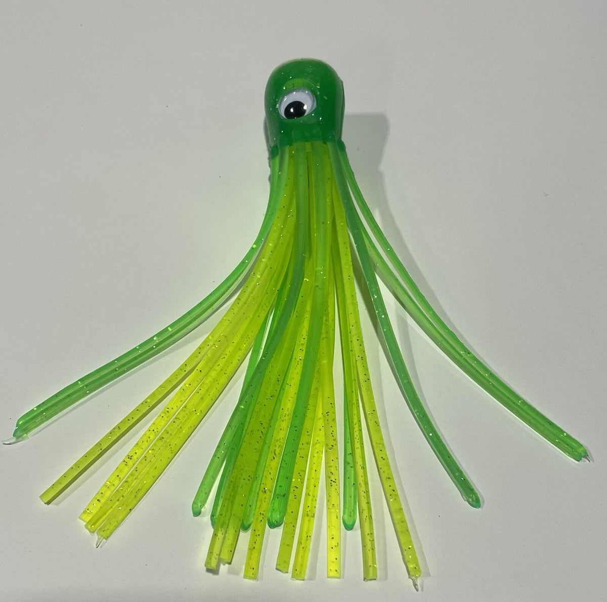 Fishing Trolling Skirts 10 Pack for Tuna Mahi Wahoo - Glitter Moving Eyes