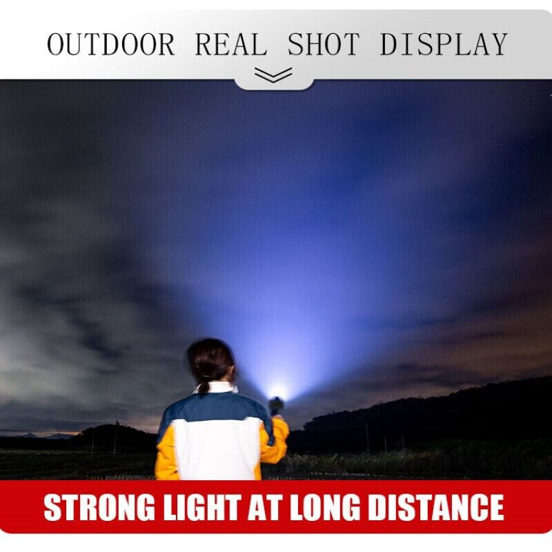 Super Bright Rechargeable LED Tactical Flashlight 1,000,000 Lumens Waterproof Long Range