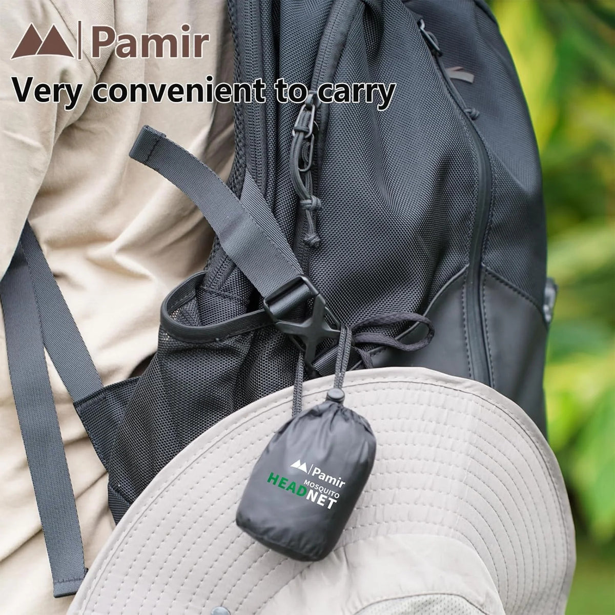 Mosquito Head Net Mesh Bug Cover for Head - Fits Over Hats, Breathable Insect Shield