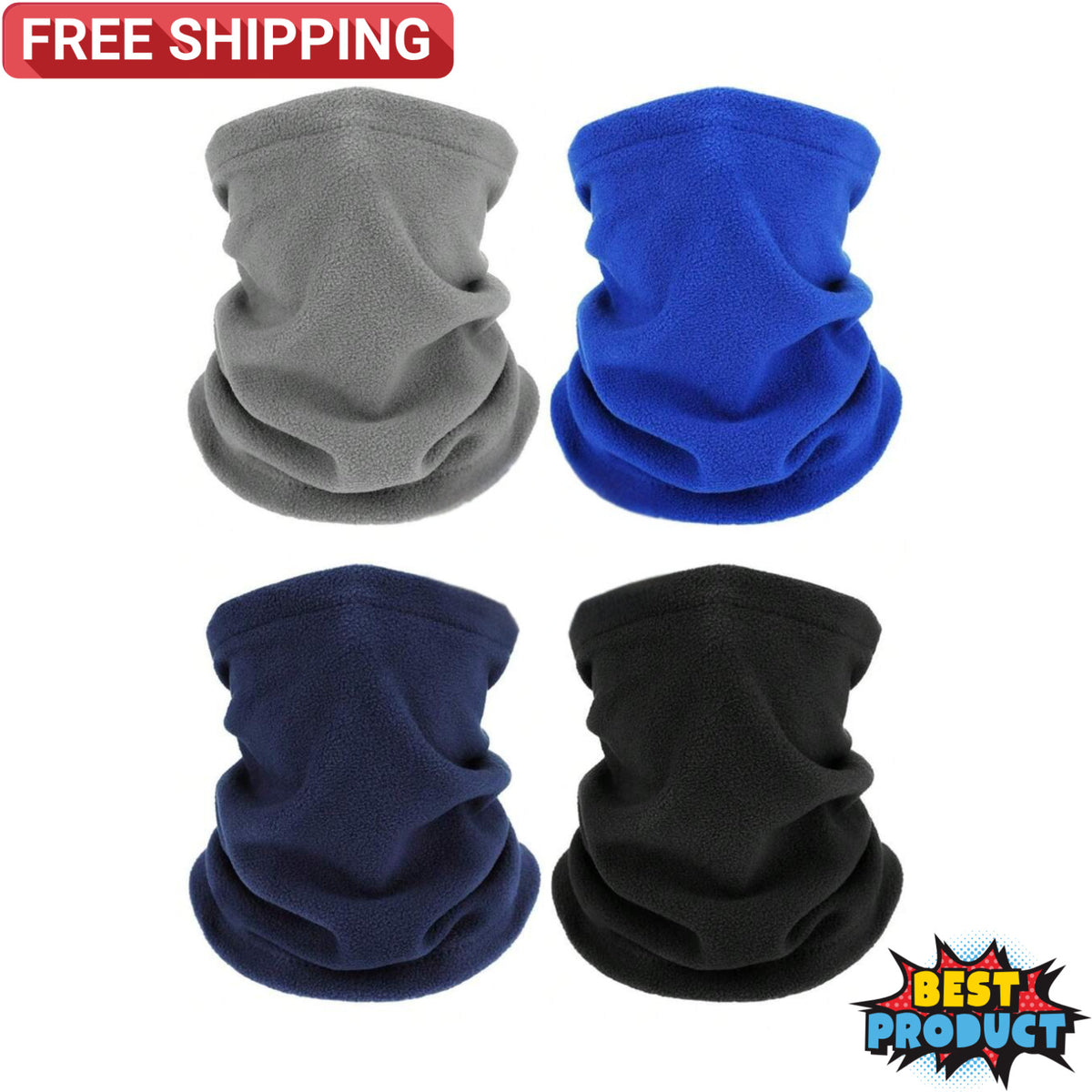 Winter Neck Gaiter Face Mask Scarf - Windproof Fleece Ski & Outdoor Gear