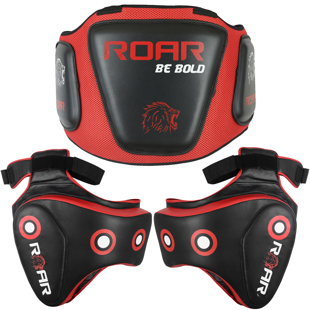 MMA Kickboxing Thigh Pad and Belly Protector Set for Combat Training