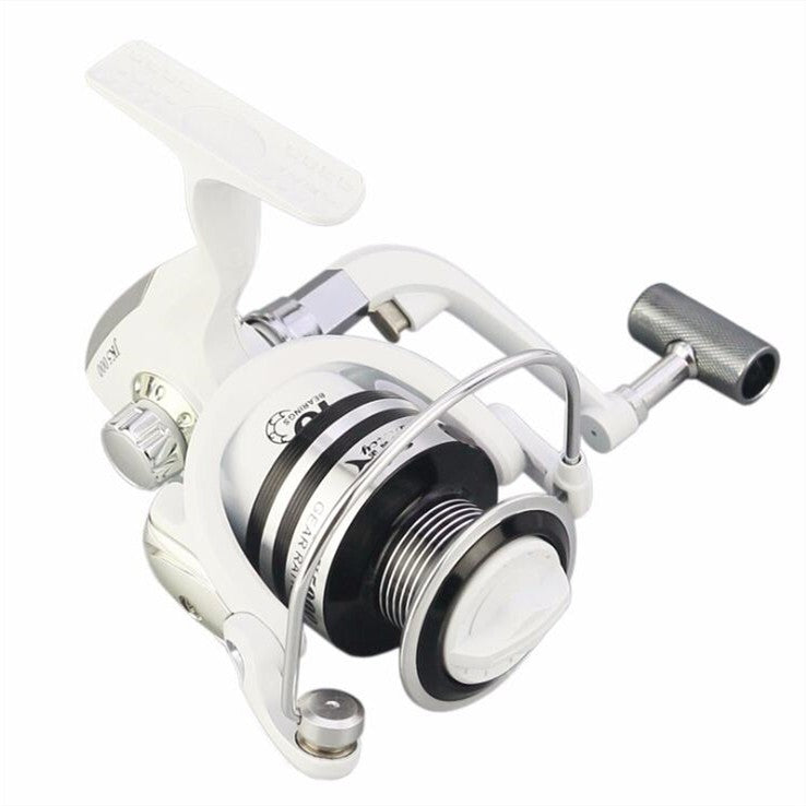 White Freshwater Spinning Reel 10BB 5.2:1 Gear Ratio for Bass Trout Crappie