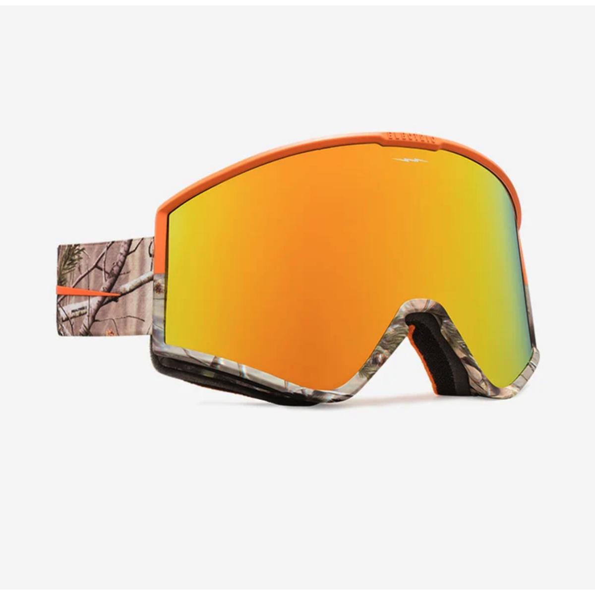 Electric Kleveland 2022 Snowboard Goggles Realtree Hazard Orange Chrome