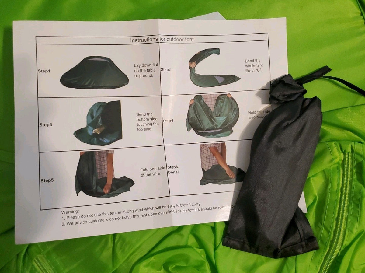 Flip Up Privacy Shower Tent with Green Screen for Changing Rooms