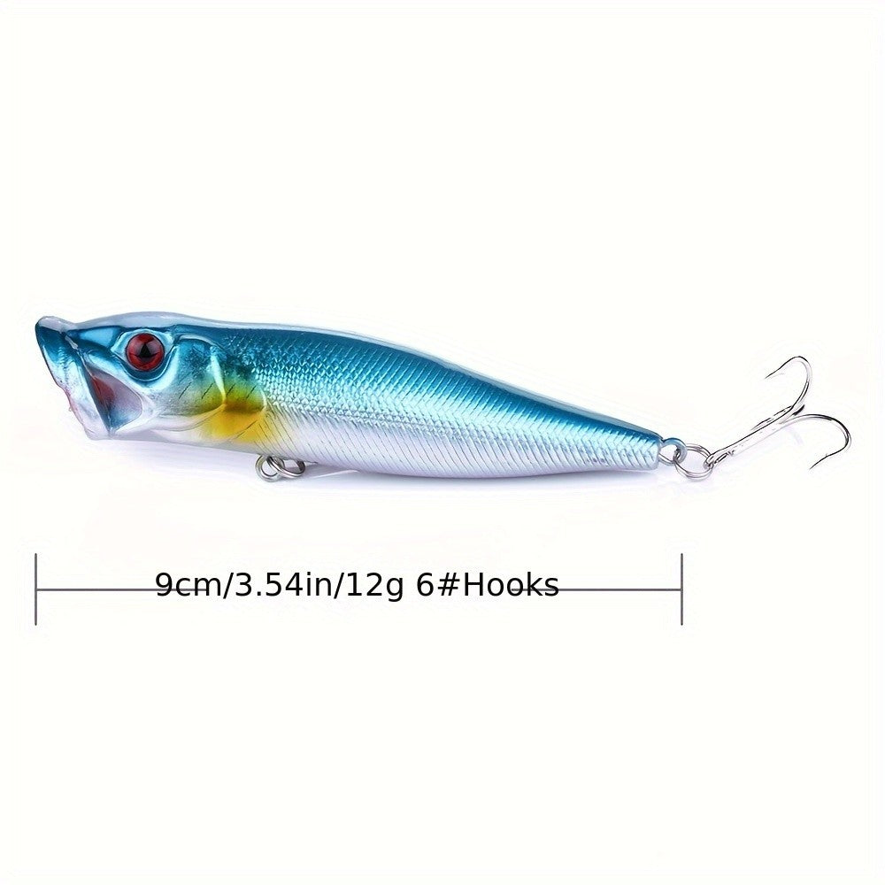 10pcs Fishing Lures Set with 3D Eyes Topwater Crankbaits Wobblers