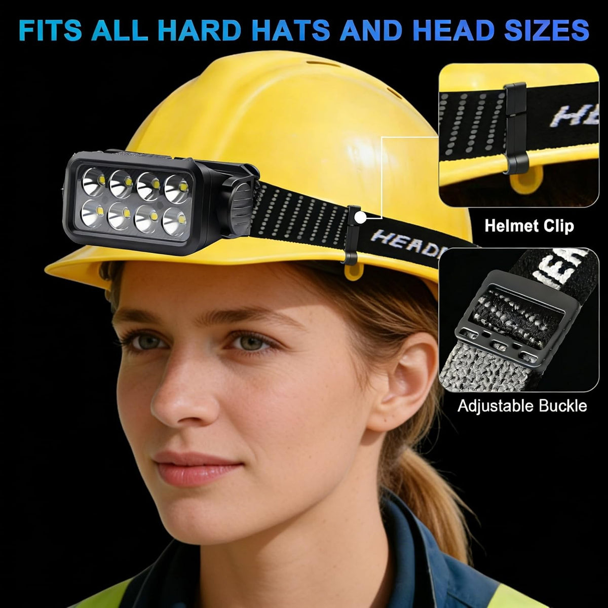 Rechargeable Motion Sensor Headlamp with 5 Lighting Modes, USB-C Head Torch