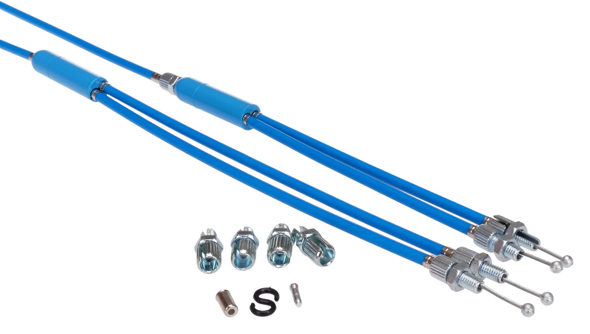 BMX Gyro Cables Set for Old School Bikes - Medium Blue