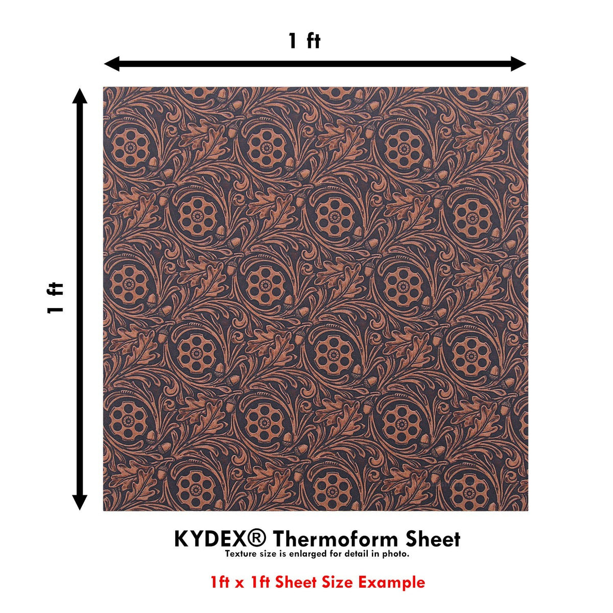 KYDEX® Leather Embossed Camo Sheet - 12x12 Inch Thermoforming Material