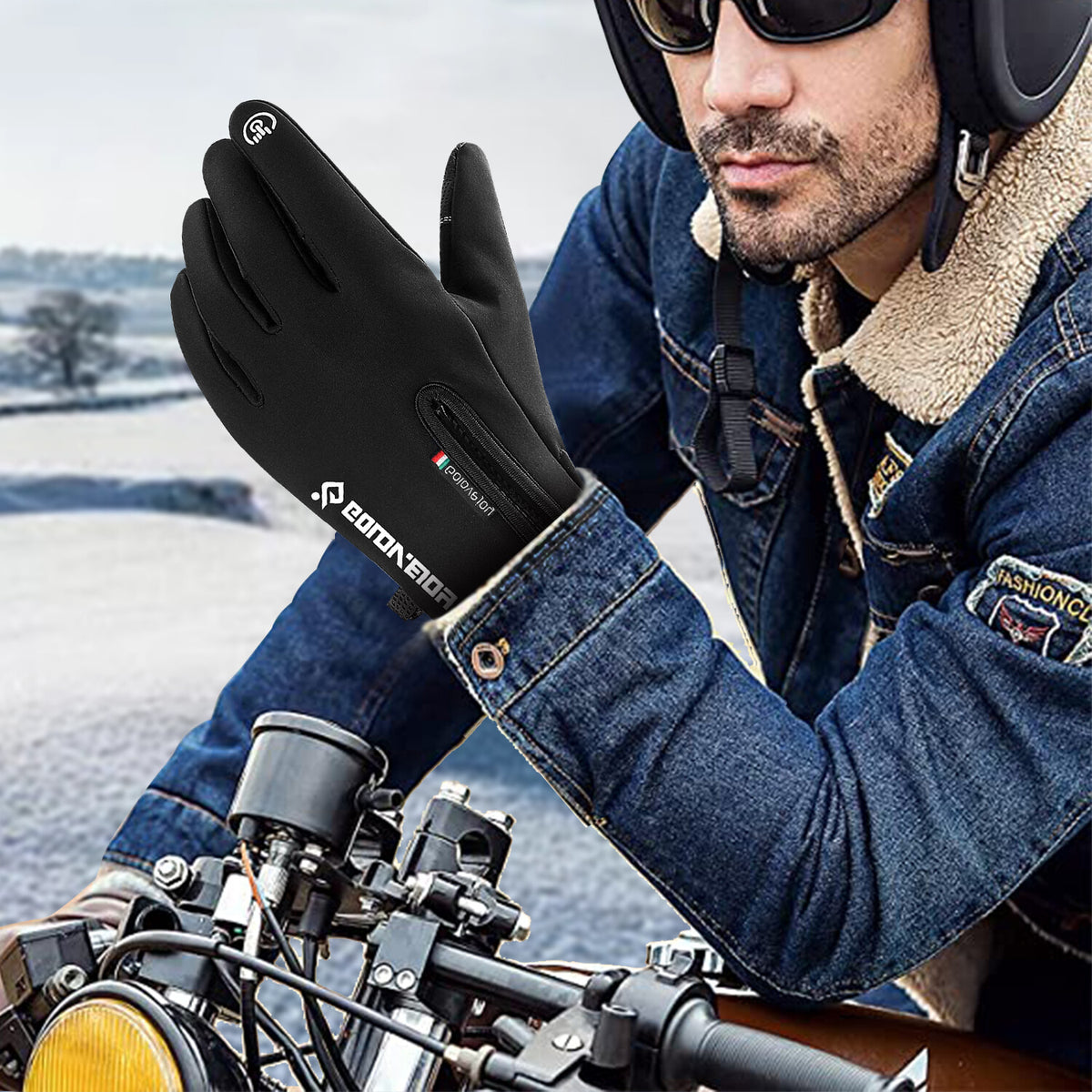 Winter Waterproof Touch Screen Gloves for Men Women - Windproof Warm Mittens