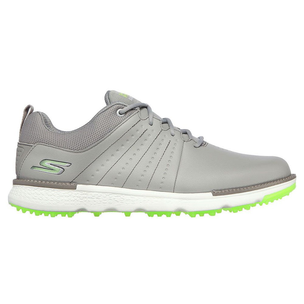 Men's Golf Shoes Lightweight Waterproof Leather Cushioned Comfort - Gray/Lime Size 9.5M