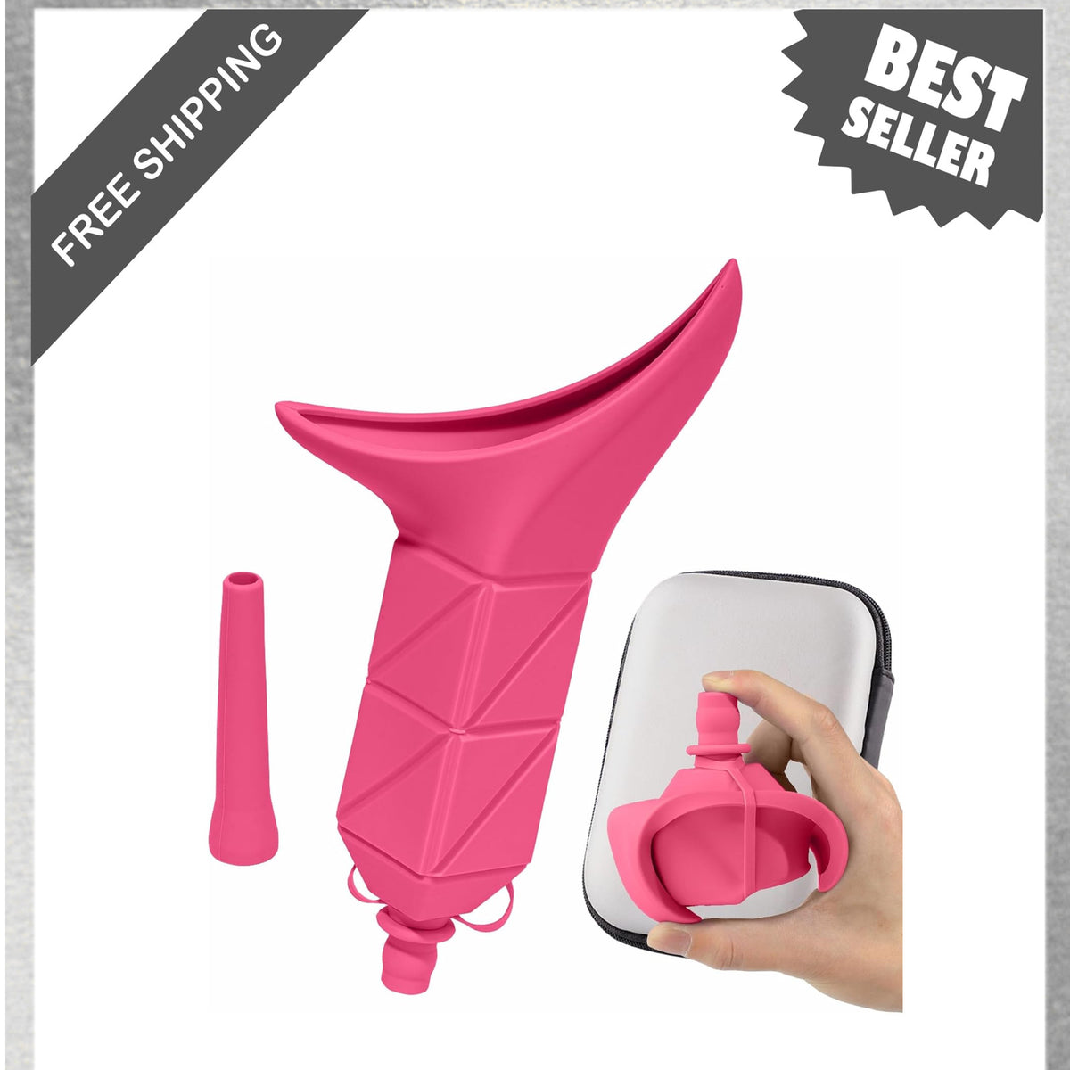 Foldable Silicone Female Urination Device for Camping & Outdoor Use