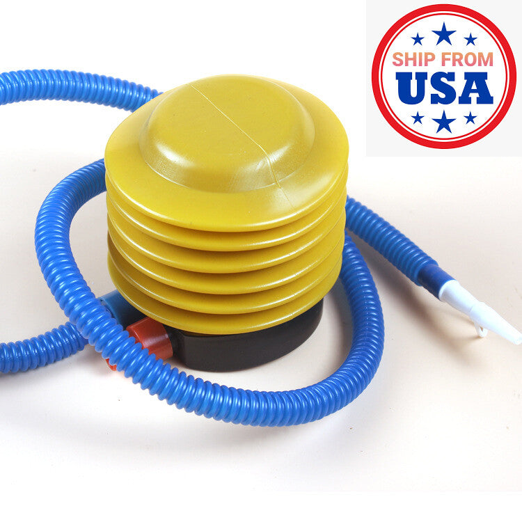 Foot Pump for Inflatable Pools Balls Balloons - Portable Air Pump Set