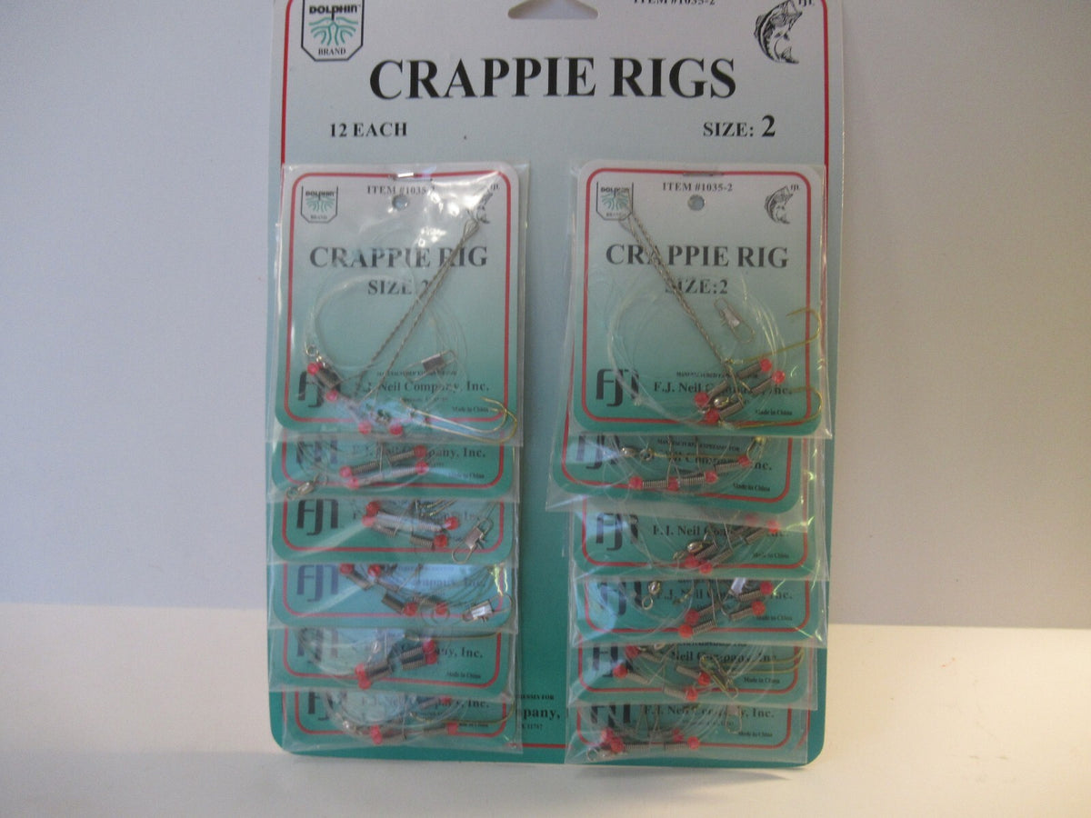 Crappie Panfish Fishing Rig Set - High Low Dropper Rigs for Freshwater Fish