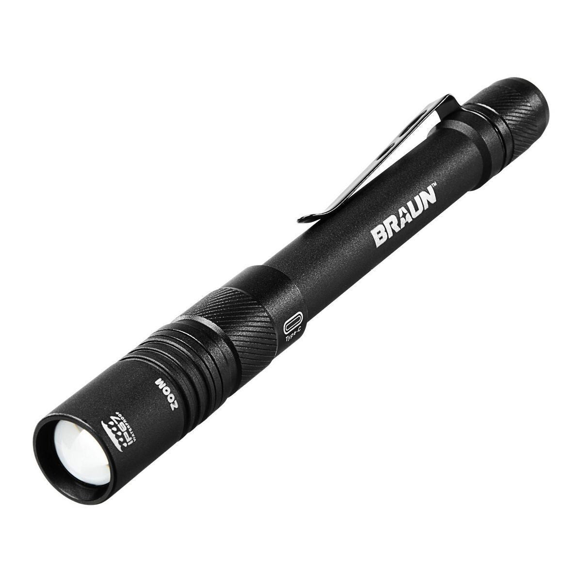 Rechargeable LED Pen Light 450 Lumens Compact Work Light with USB-C Charging