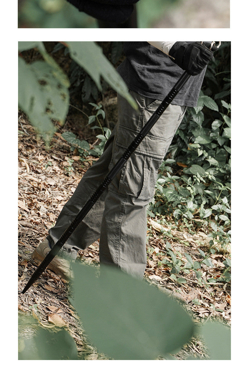Adjustable Aluminum Trekking Pole with Multi-Tool & Safety Features