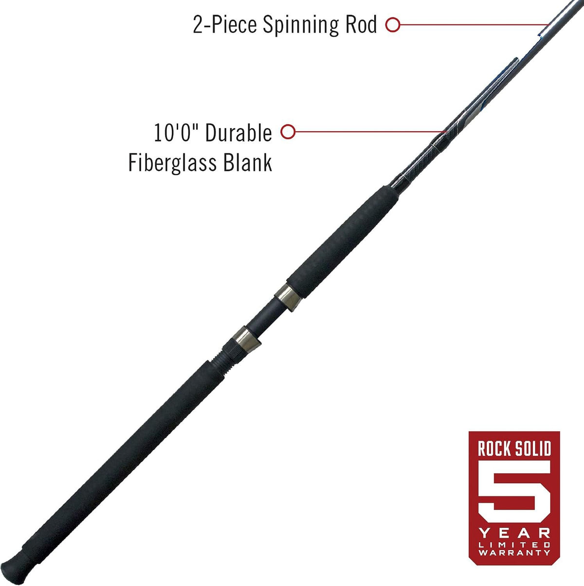 10ft Medium Heavy Spinning Fishing Rod - Saltwater & Freshwater
