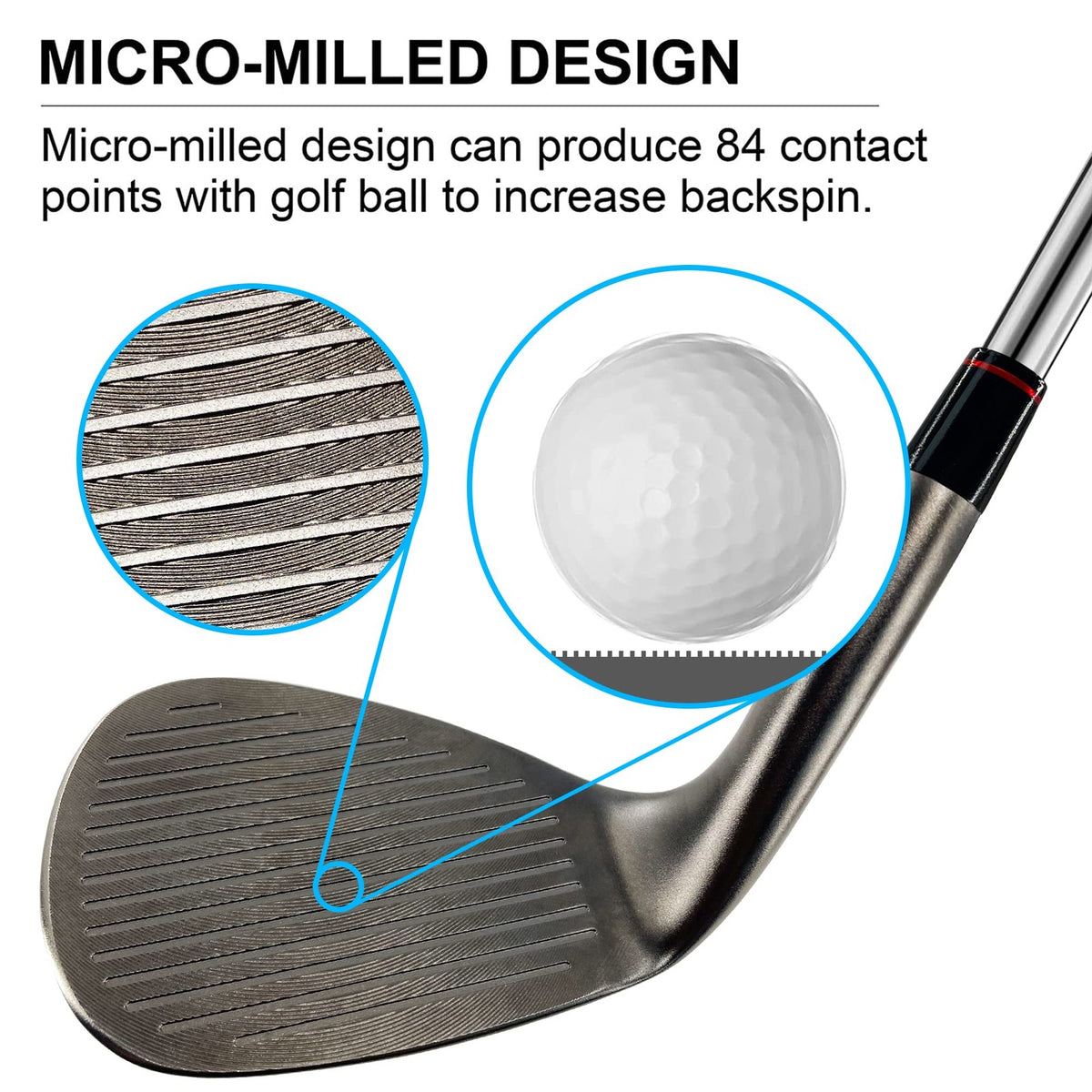 Golf Wedge 60° High Spin Milled Face for Short Game Precision