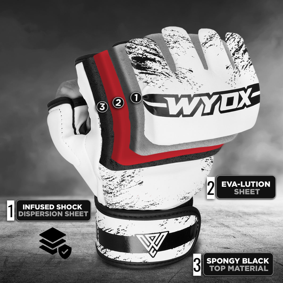Women's MMA Training Gloves Open Palm Sparring Boxing Gloves for Kickboxing