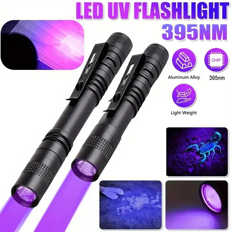 UV Pen Light 395nm Black Light Portable UV Flashlight for Inspection