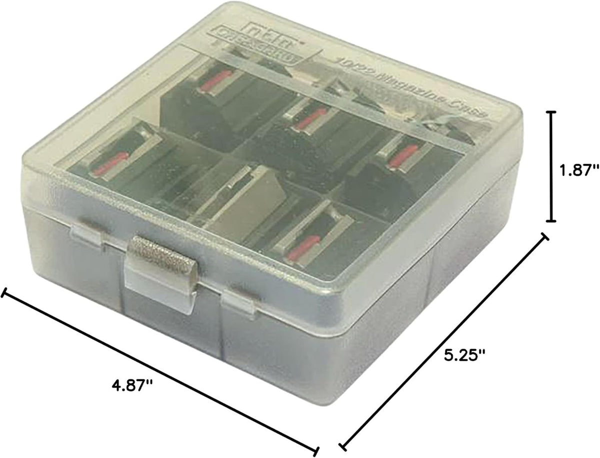 Tactical Magazine Case for 10/22 Rotary Magazines, Stackable Clear Smoke