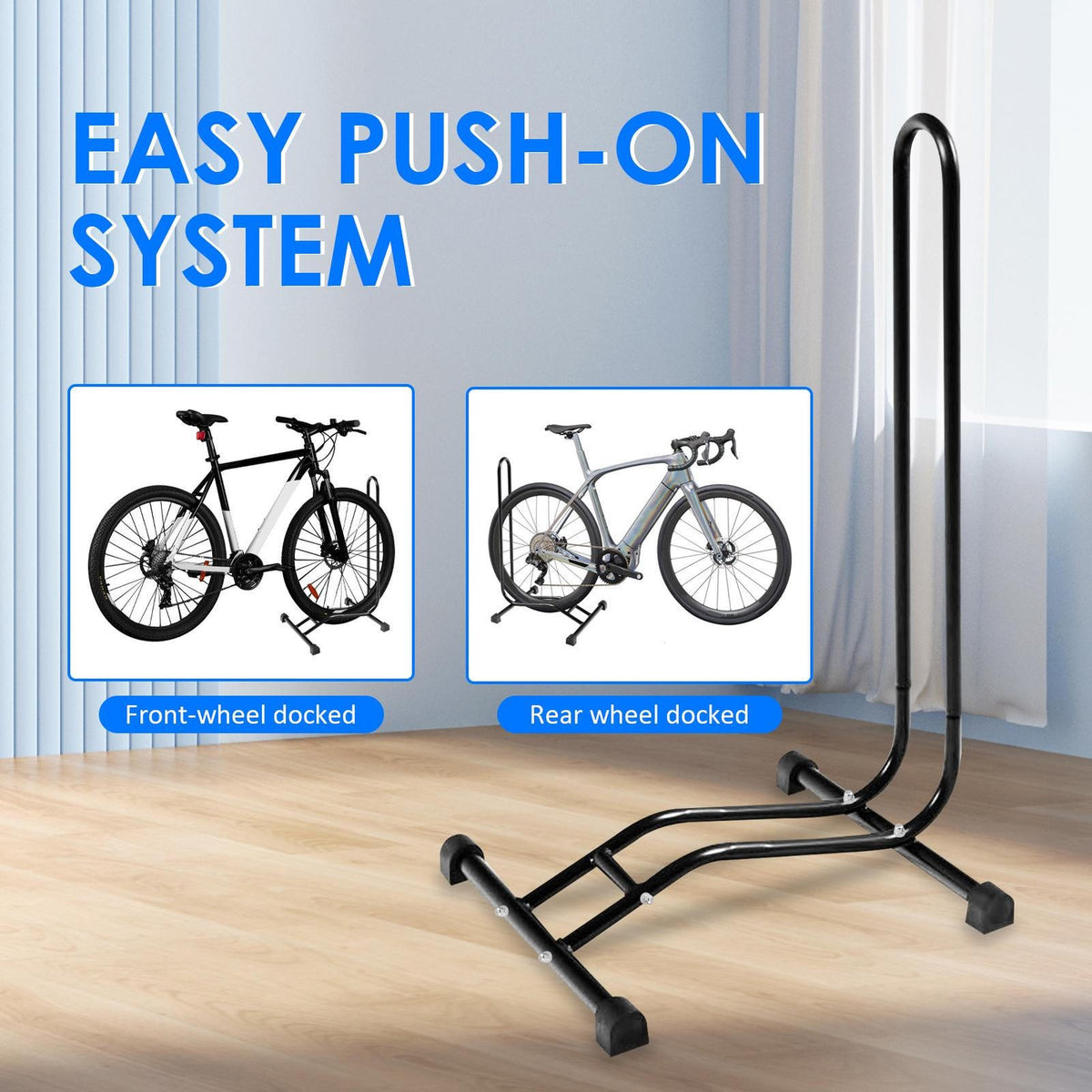 Bike Floor Storage Rack Stand Bicycle Garage Display Holder