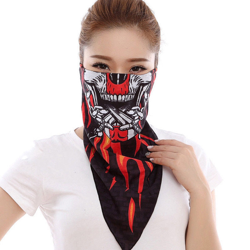 Multifunctional UV Protection Skull Face Mask Neck Gaiter for Outdoor Sports