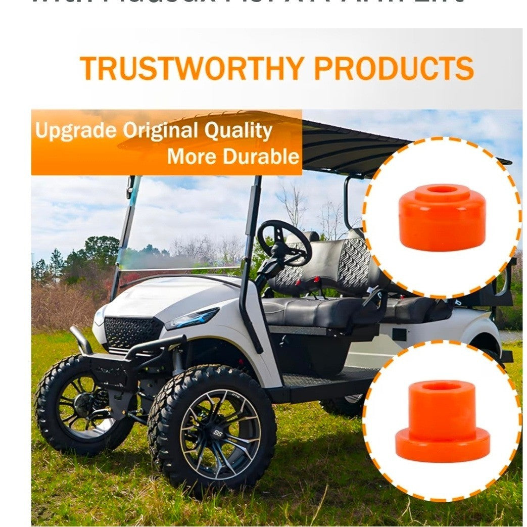 Golf Cart A-Arm Bushing Kit for Lift Suspension - 20 Pieces Orange Polyurethane