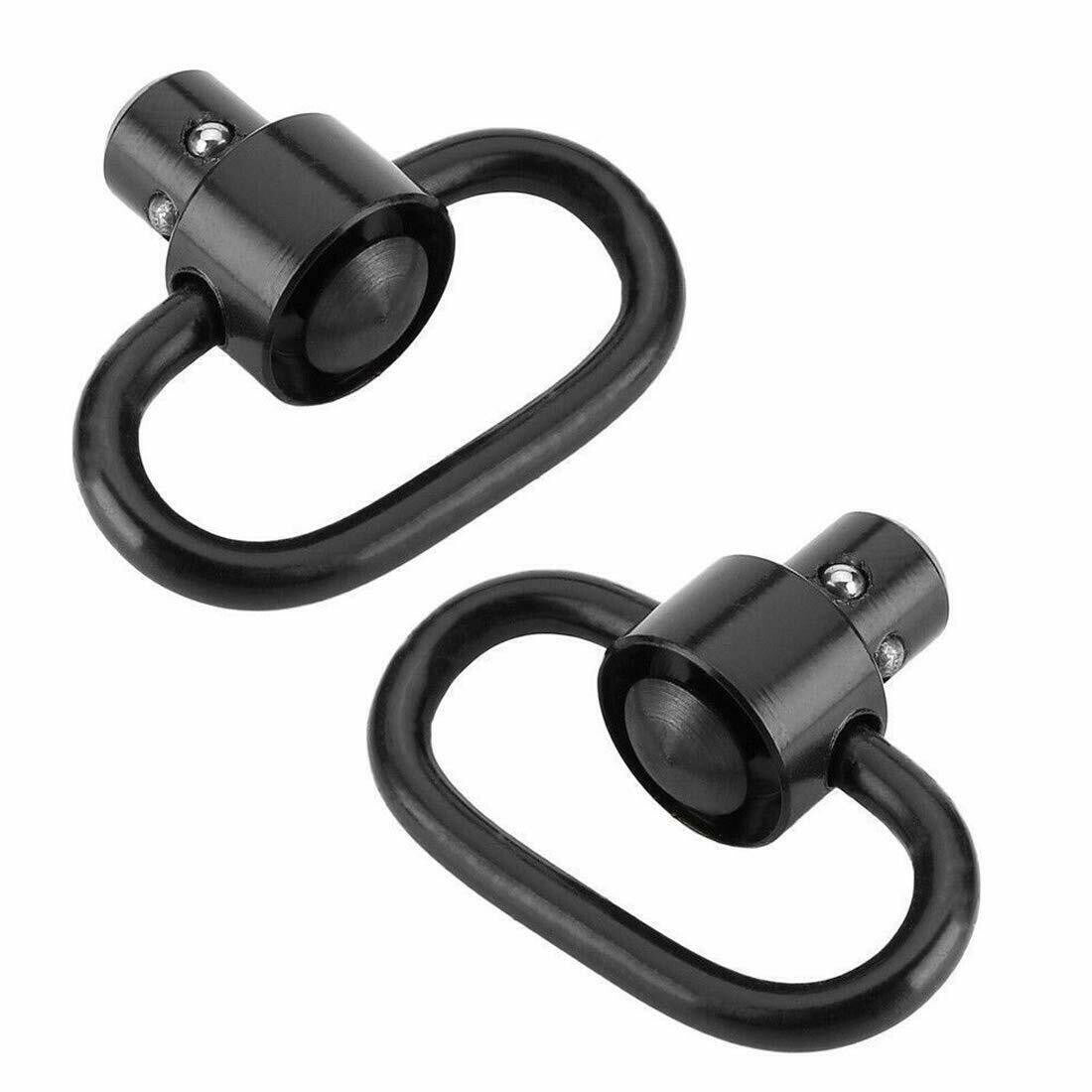 Heavy Duty 1.25-Inch Quick Detach Rifle Sling Swivel Mounts - 2 Pack
