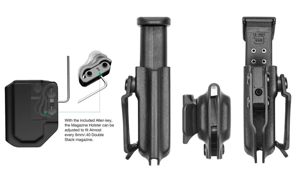 Universal IWB/OWB Magazine Holster for 9mm/.40 Double Stack Kydex