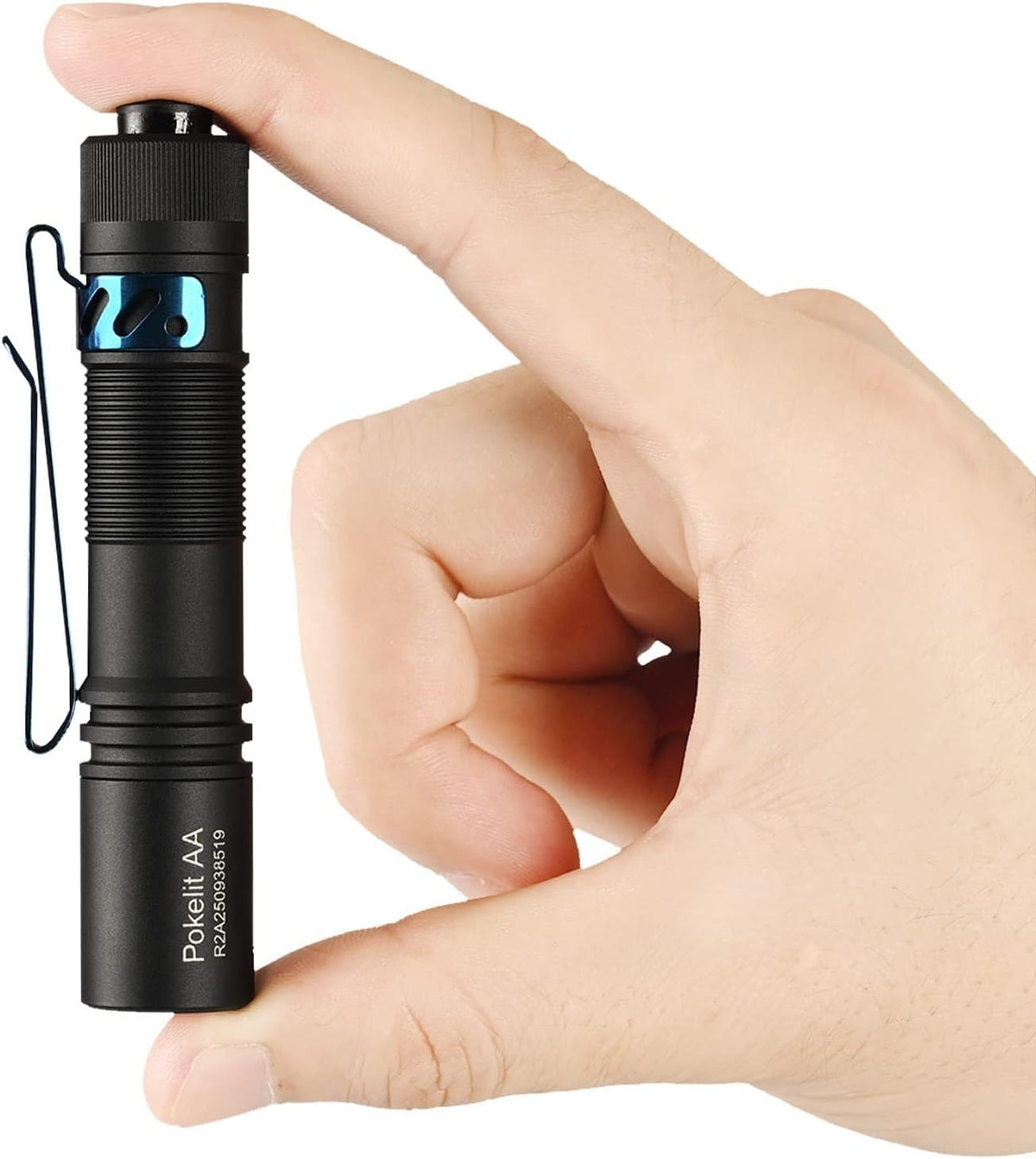 Mini Rechargeable LED Flashlight with Clip - 550 Lumens, Water-Resistant