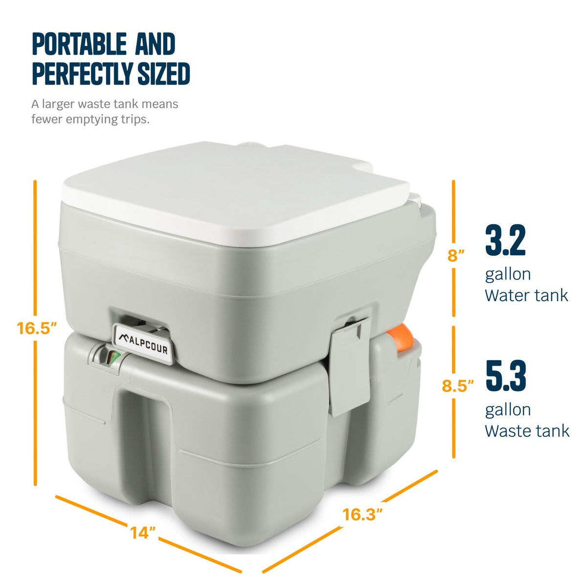 Portable RV Toilet with Storage Bag, Camping & Boat Commode
