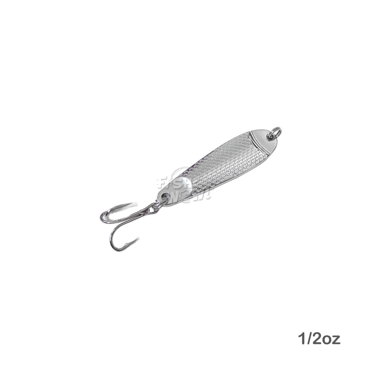 20pcs Fishing Spoons - Hopkins Style Hammered Chrome Silver Lures 0.5oz
